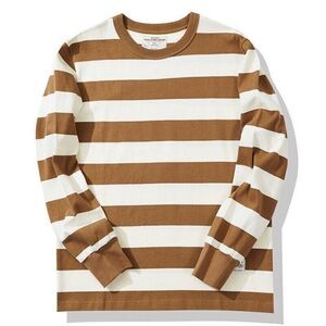 Striped Brown and White youth Shirt